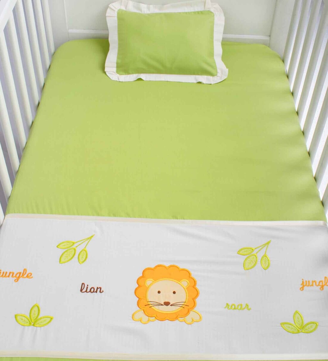 Buy Green Crib Sheets 300 TC Cotton Bedsheet at 24 OFF by Blooming