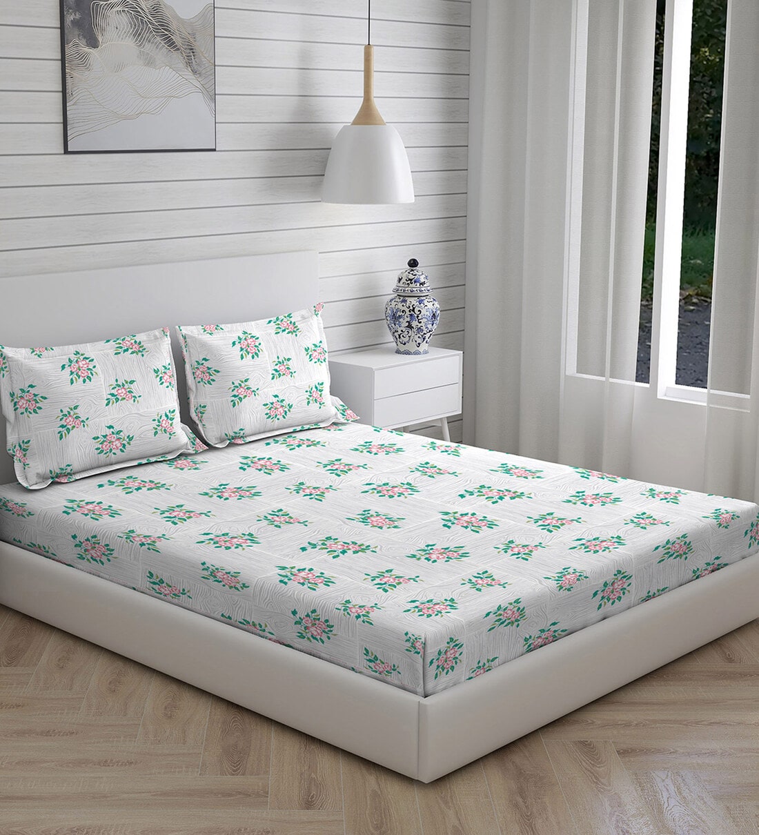 Floral Double Bed Sheets 