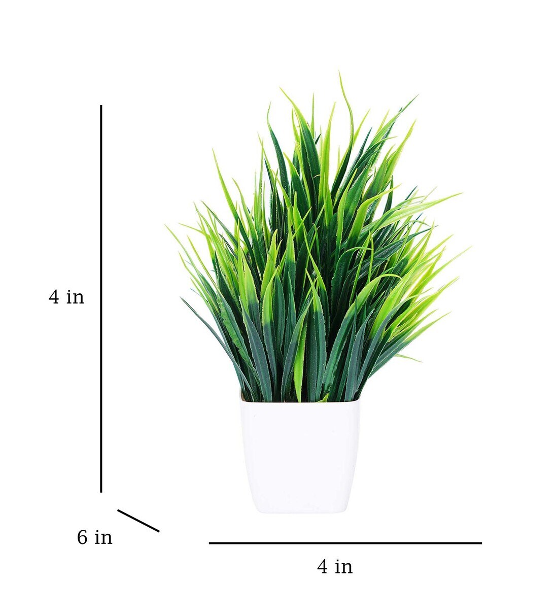 Buy Fabric & Plastic with Pot Set of 4 Artificial Plants Online