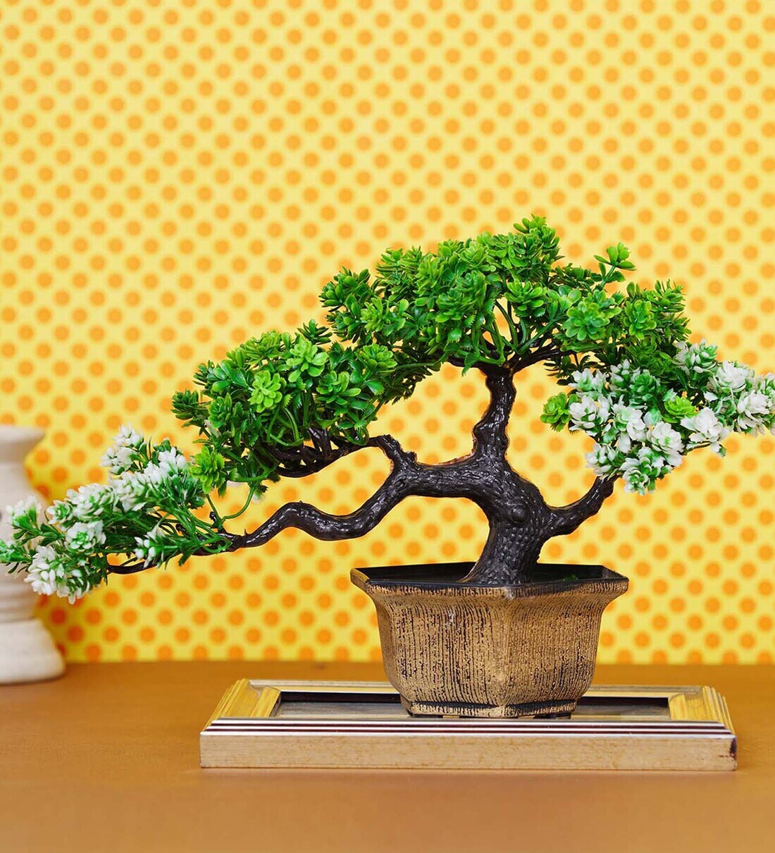 Buy Fabric & Plastic Alpa Green With Pot Artificial Plant at 39 OFF by