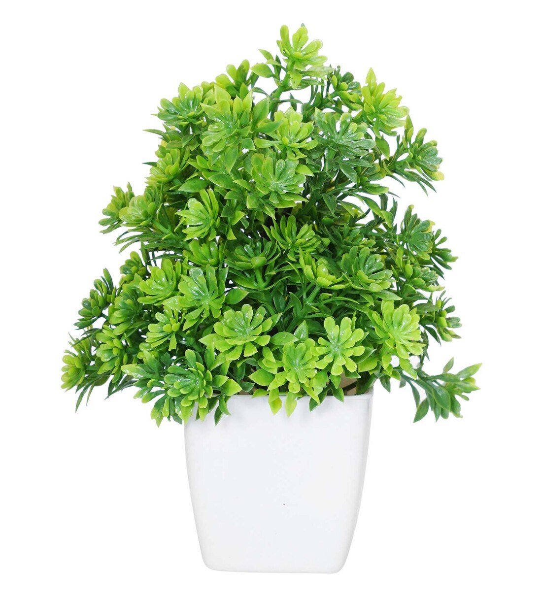 Buy Green Artificail Plant with Pot Set of 2 By Dekorly Online Artificial Plants Artificial