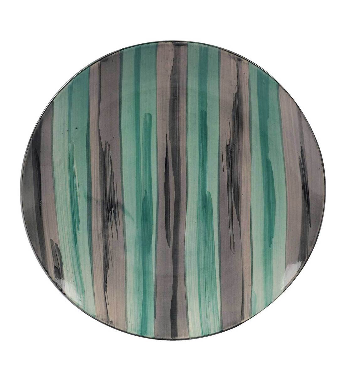 Buy Green Ceramic Full Dinner Plates Set of 4 by CDI Online Plates