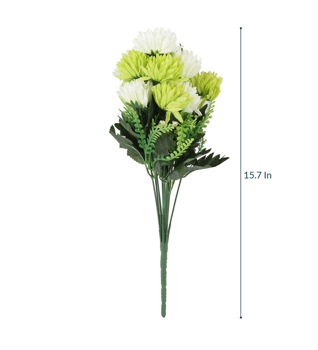 Buy Green Fabric Artificial Chrysanthemum Flower Stick, Set of 3 by