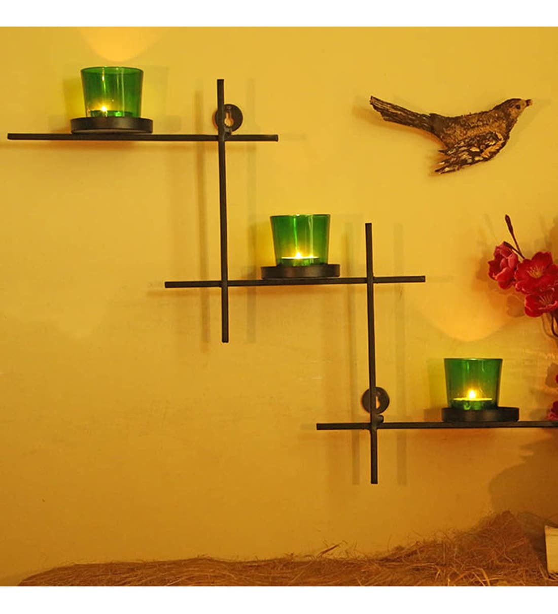 Buy Black Metal Uniquely Wall Candle Holder at 38 OFF by Homesake