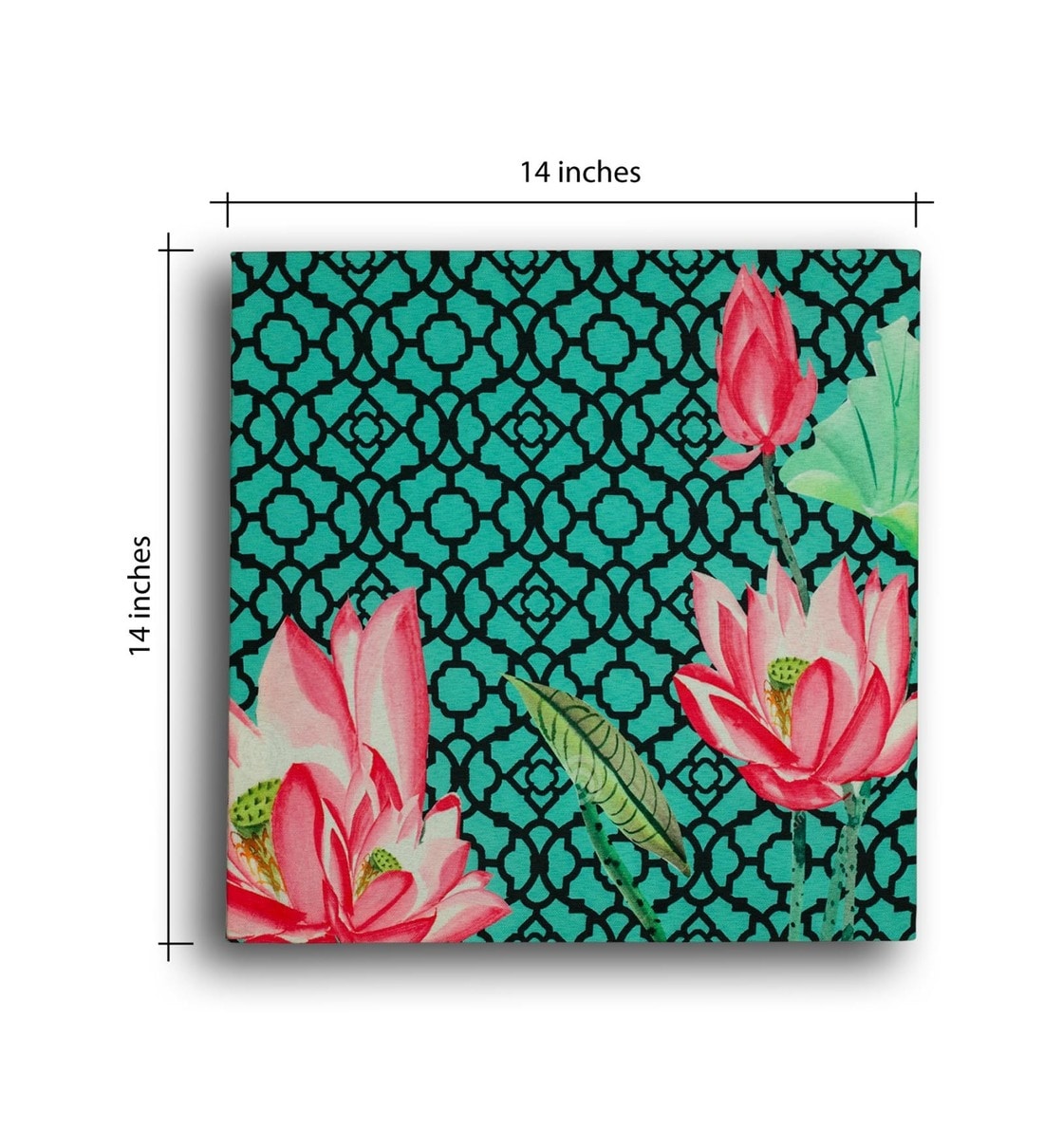 Buy Green MDF Wood Floral Framed Wall Art Sej by Nisha Gupta Set of 3