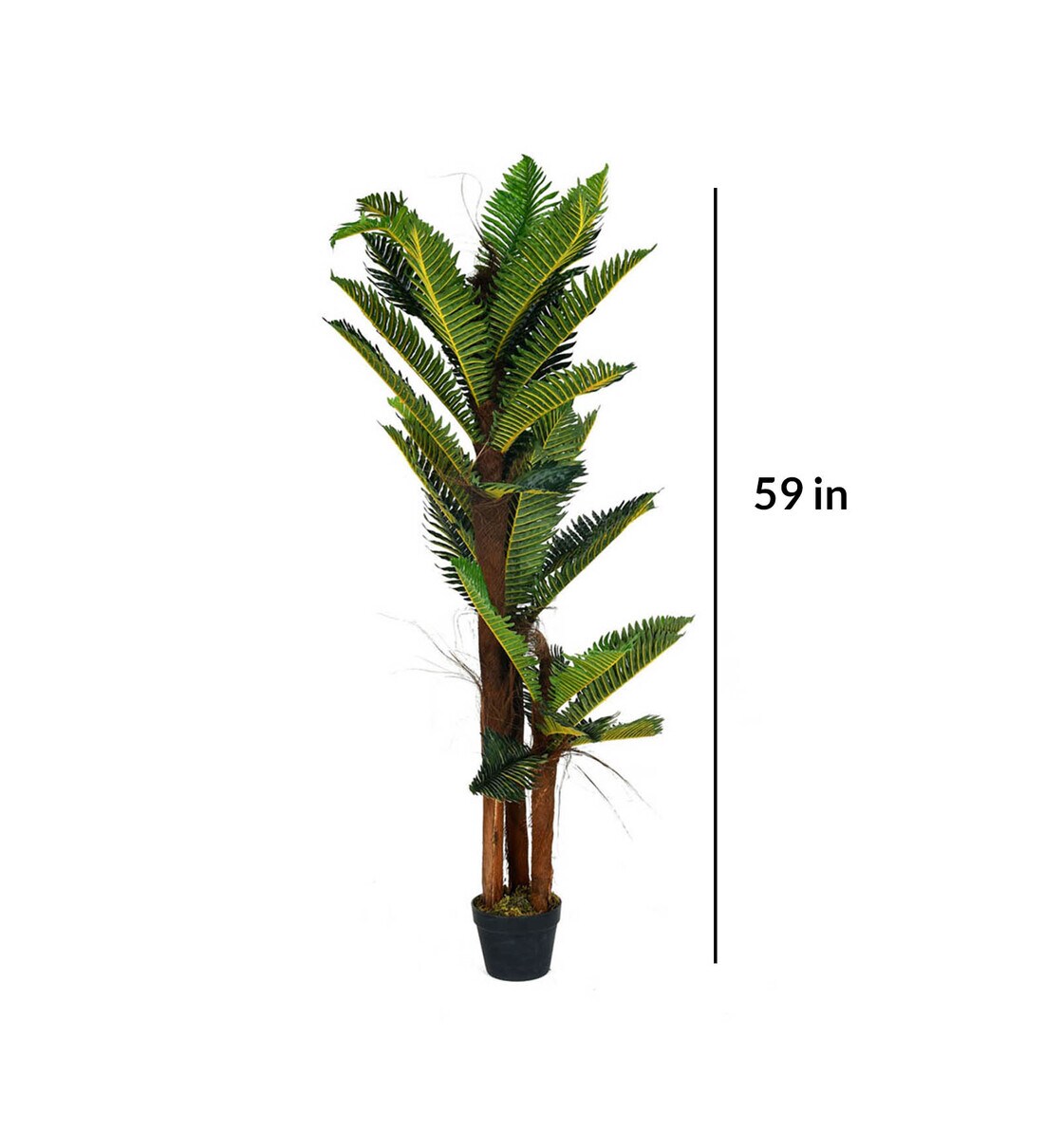 Buy Green Plastic Coconut Tree Artificial Plant with Pot by home