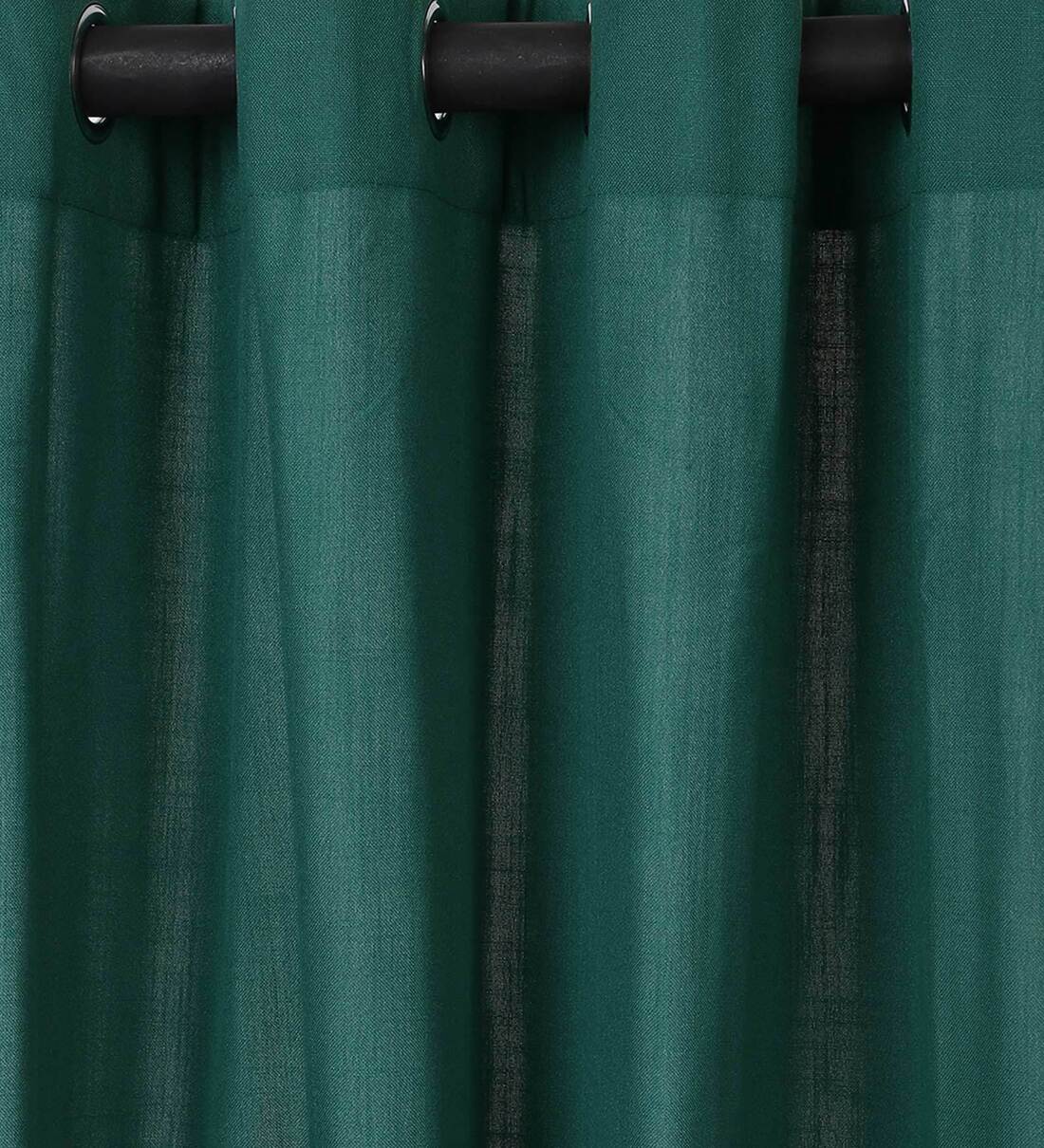 Buy Green Polyester 5x4.6 Feet Window Curtain - Set of 2 by @home Online -  Solid Colour Door Curtains - Solid Colour Door Curtains - Furnishings -  Pepperfry Product