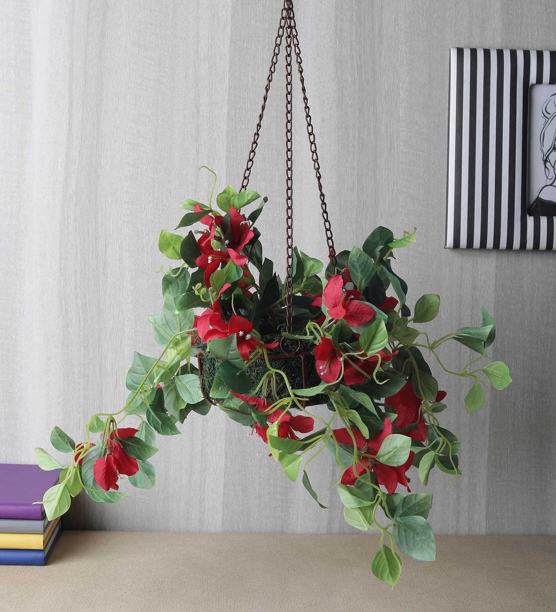 Buy Green Polyester Artificial Bougainvillea Plant Withhanging Basket By  Odd Croft Online - Artificial Plants - Artificial Plants - Home Decor -  Pepperfry Product