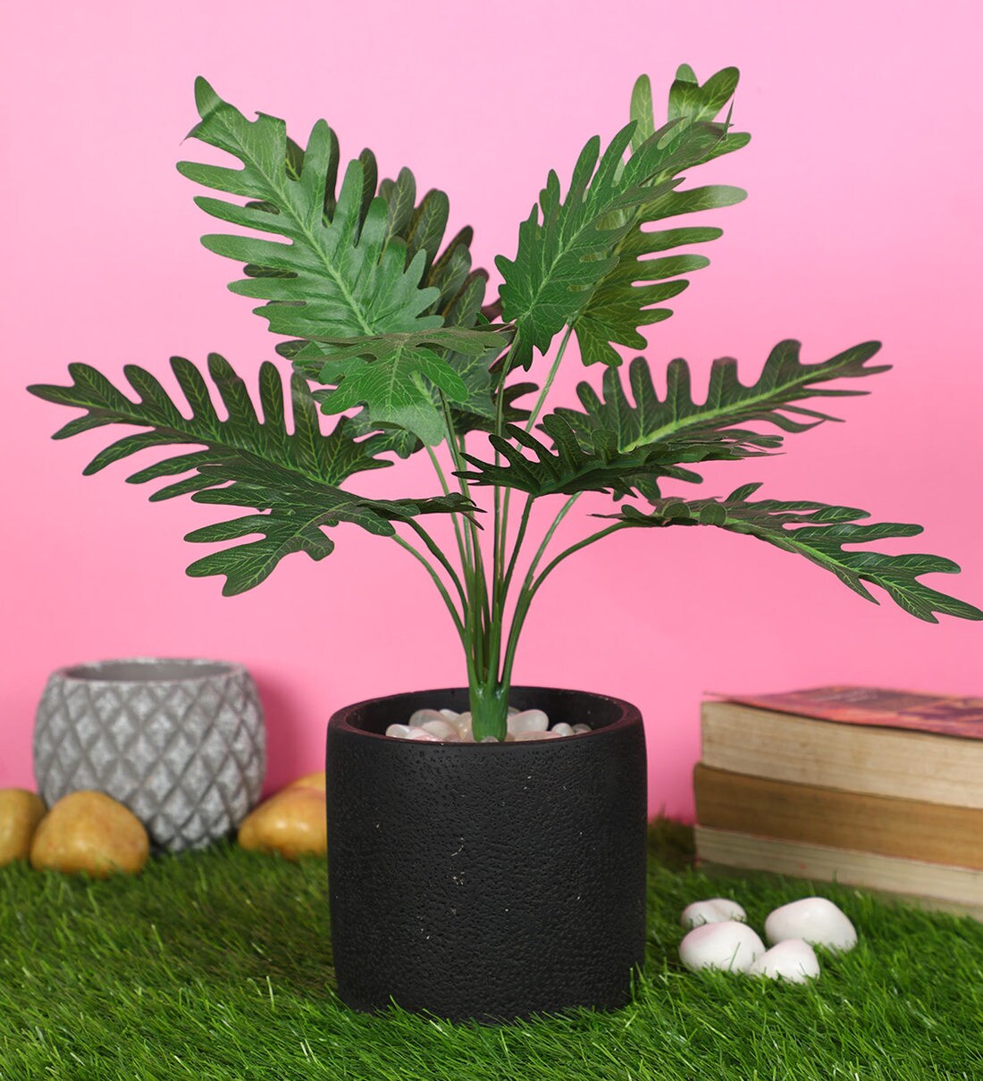 Buy Green Polyester Artificial Plant Without Pot by Pollination Online