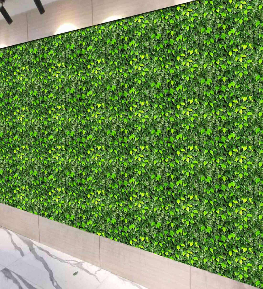 Buy Green Pvc Uv Artificial Garden Mat With Mixed Leaves For Vertical ...