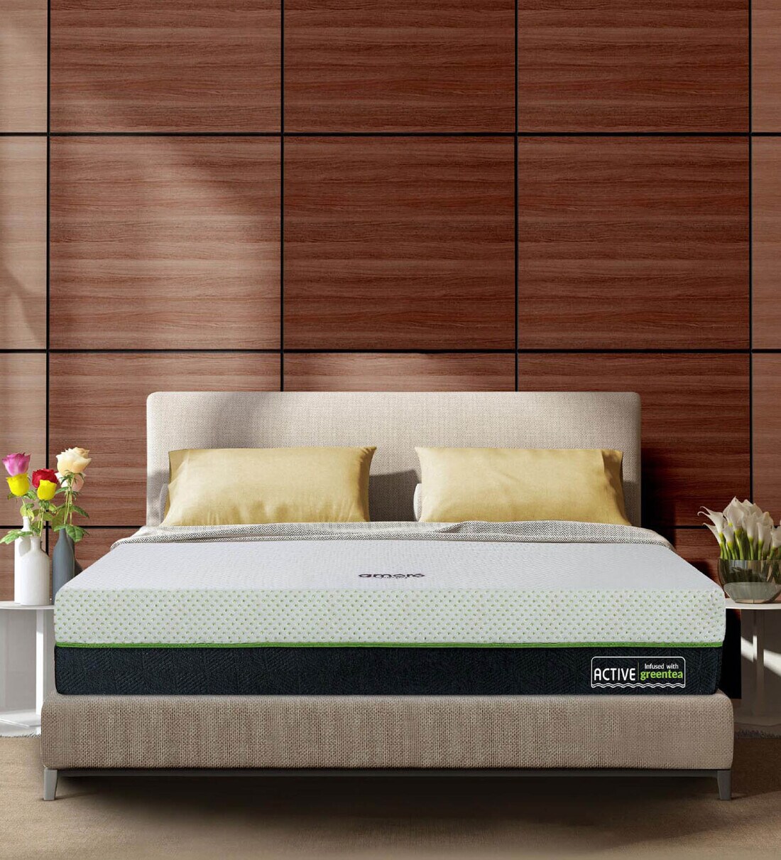 Buy Green Tea 5 Inch Memory Foam King Size Mattress By Amore