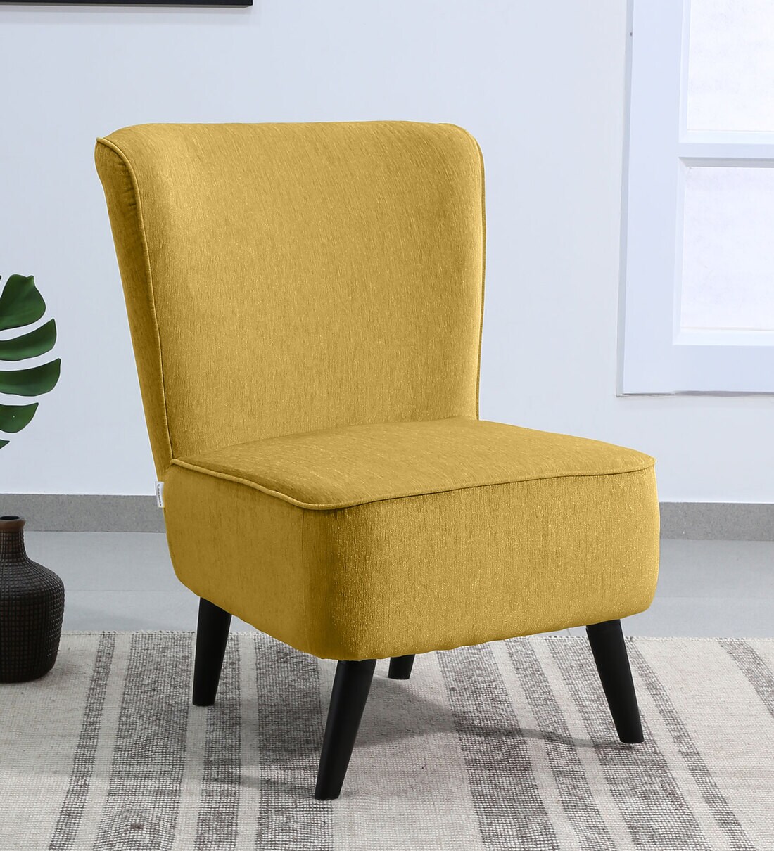 mustard slipper chair