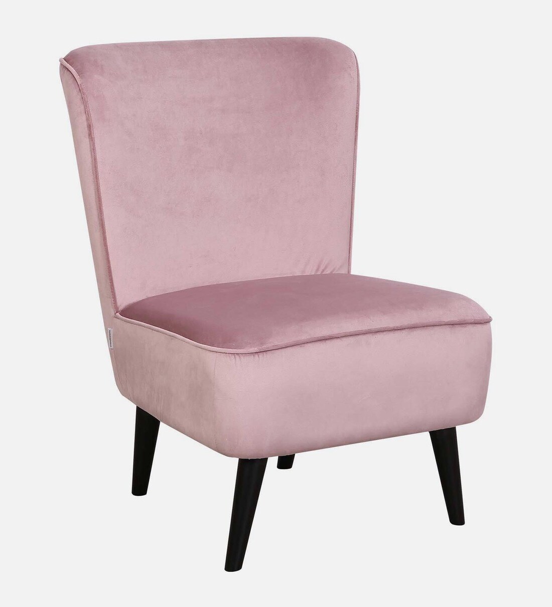 Buy Merida Velvet Slipper Chair In Pink Colour By Woodsworth Online Slipper Chairs Slipper