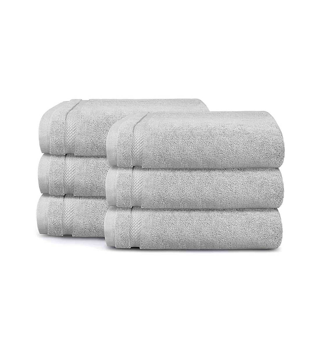 TRIDENT Luxury 6 Piece Bath Towel Set, 2 Large Bath Towels 2 Hand