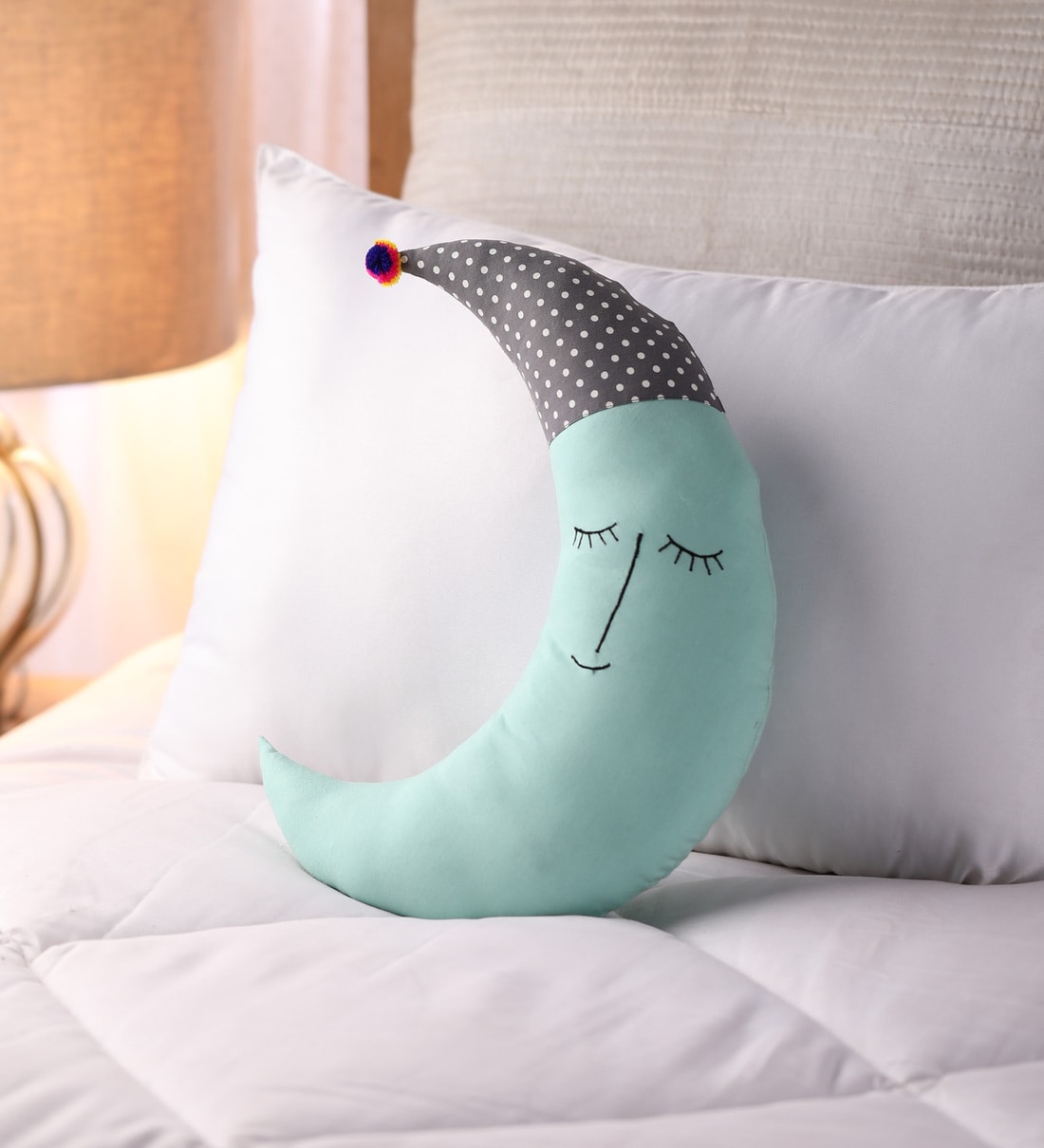 Buy Moon Shaped Cushion by Oscar Home Online Kids Pillows Kids
