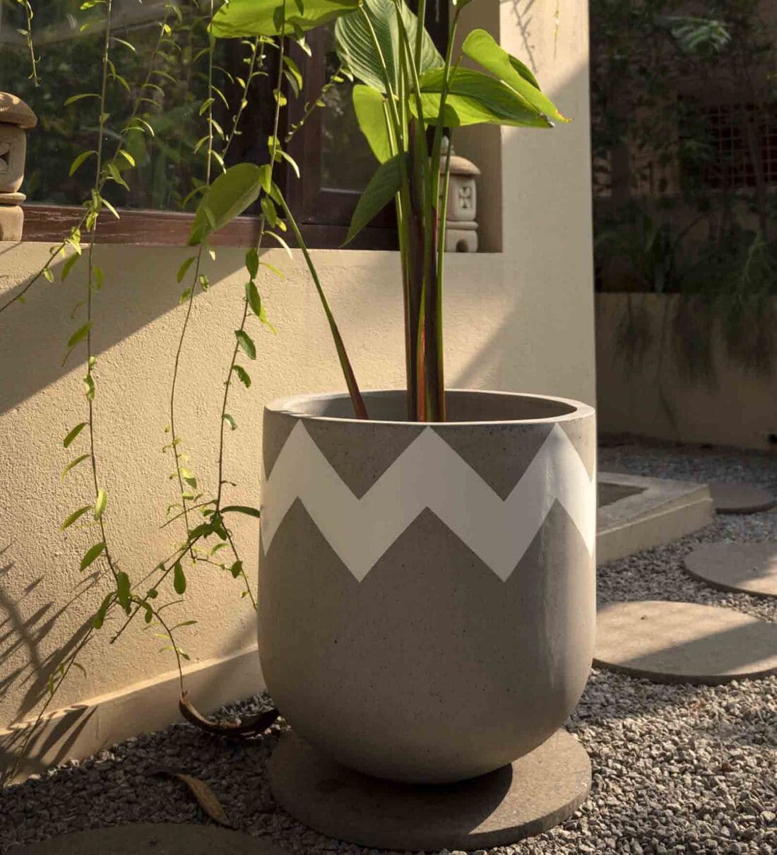 Buy Grey Concrete Insignia Extra Large Floor Planter By Curiocasa By   Grey Concrete Insignia Extra Large Floor Planter By Curiocasa Grey Concrete Insignia Extra Large Flo H1ek51 