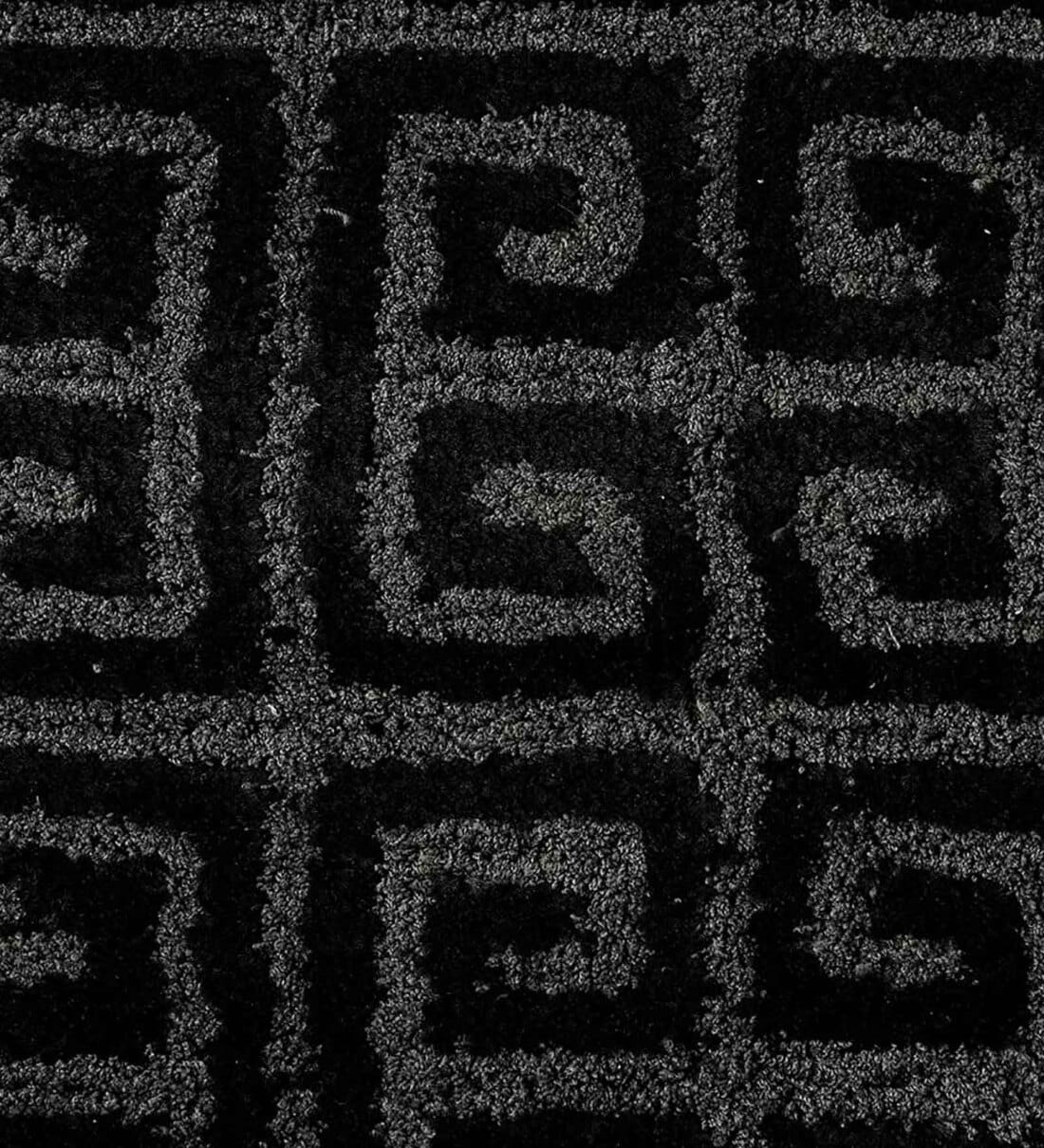 Buy Grey Cotton Abstract 6 x 9 Feet Machine Made Carpet by Saral Home