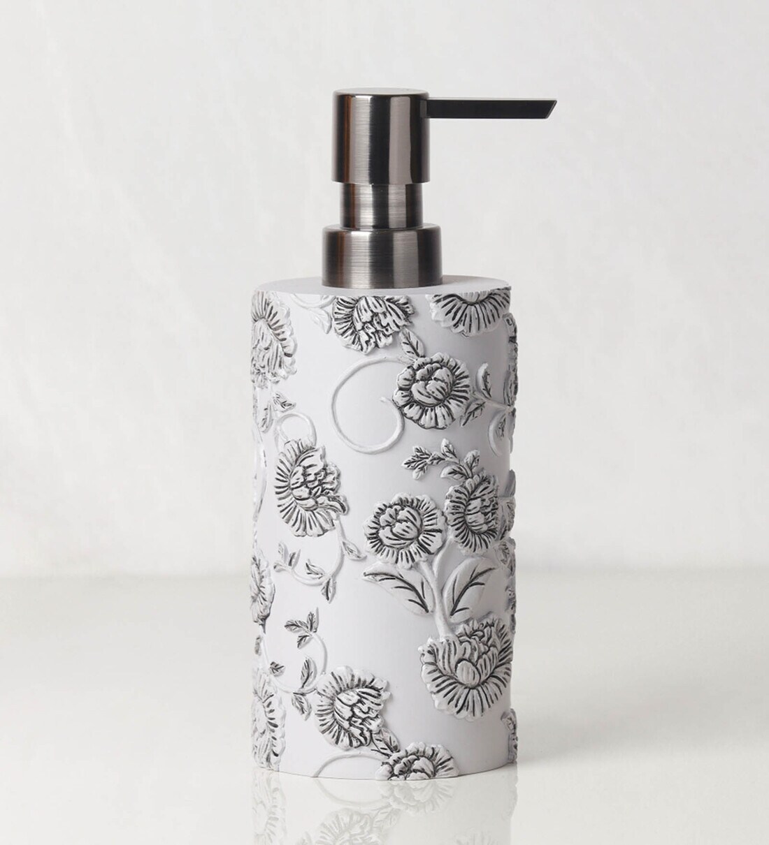 Buy Grey Polyresin Soap Dispenser (360 ml) By Obsessions Online - Soap ...