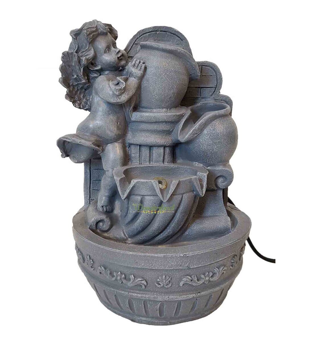 Buy Grey Resin Small Angel Indoor Water Fountain By Wonderland Online
