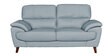 Graceful Leatherette 2 Seater Sofa In Grey Colour In Colour