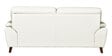 Graceful Leatherette 3 Seater Sofa In Ivory Colour In Colour