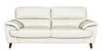 Graceful Leatherette 3 Seater Sofa In Ivory Colour In Colour