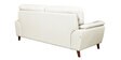 Graceful Leatherette 3 Seater Sofa In Ivory Colour In Colour