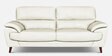 Graceful Leatherette 3 Seater Sofa In Ivory Colour In Colour