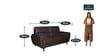 Graceful 2 Seater Sofa in Brown Colour