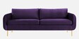 Gracious Velvet  Fabric 3 Seater Sofa In Dark Purple Colour
