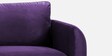 Gracious Velvet  Fabric 3 Seater Sofa In Dark Purple Colour