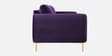 Gracious Velvet  Fabric 3 Seater Sofa In Dark Purple Colour