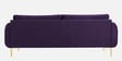 Gracious Velvet  Fabric 3 Seater Sofa In Dark Purple Colour