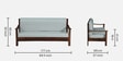 Graz Sheesham Wood 3 seater Sofa in Provincial Teak Finish Graz Sheesham Wood 3 seater Sofa in Provincial Teak Finish