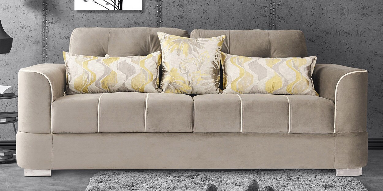 Buy Granada 3 seater Sofa in Grey Colour at 30 OFF by Urban Living
