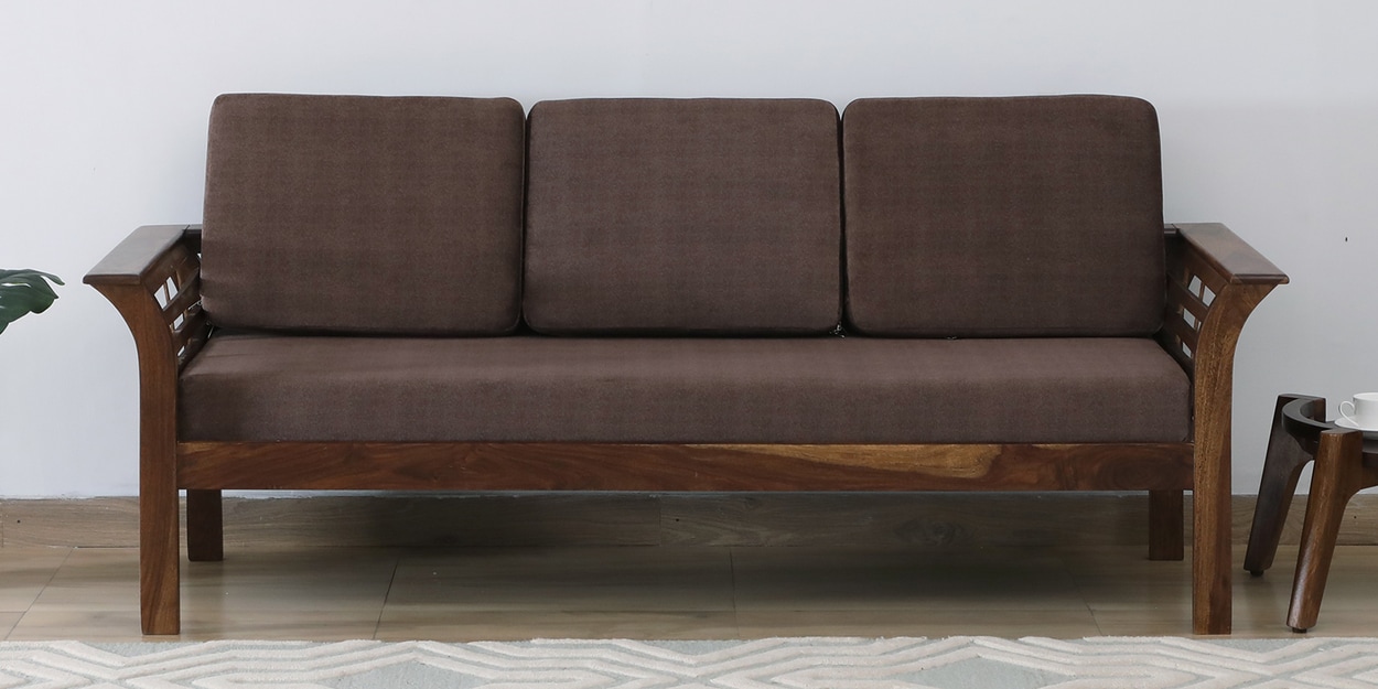 Pepperfry teak on sale wood sofa