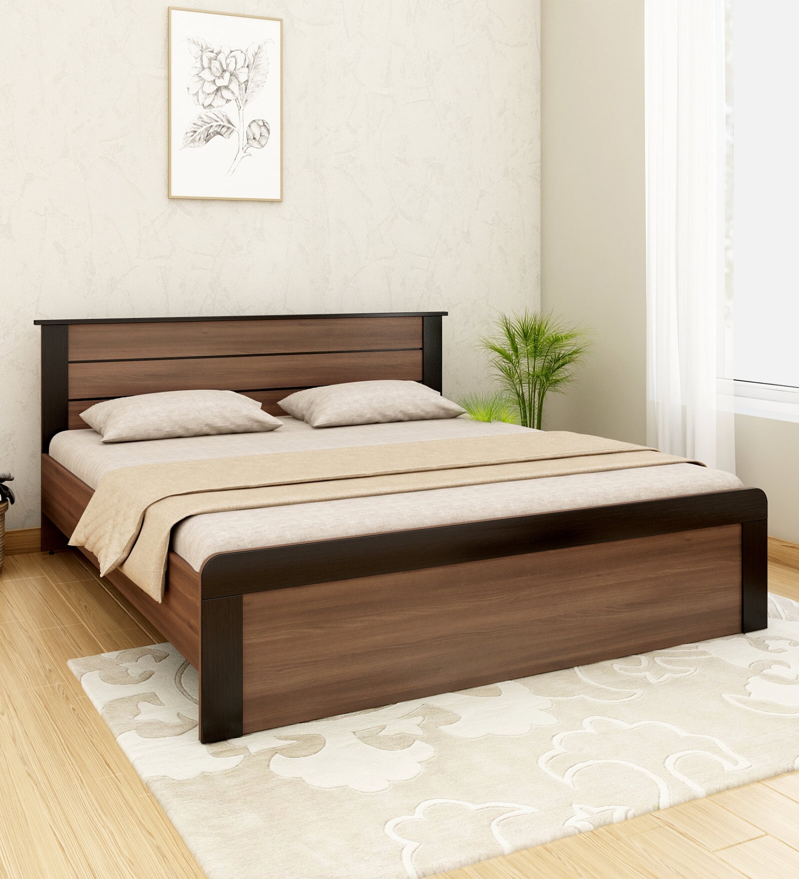 Buy Grace King Size Bed in Walnut & Wenge Finish at 33% OFF by Crystal ...