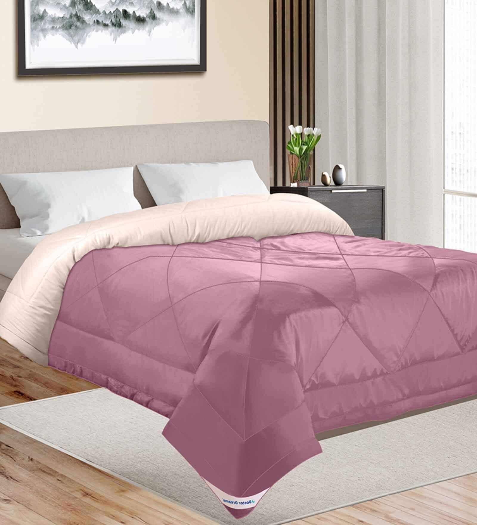 Pink Microfibre 140 AC Room Single Bed Comforter