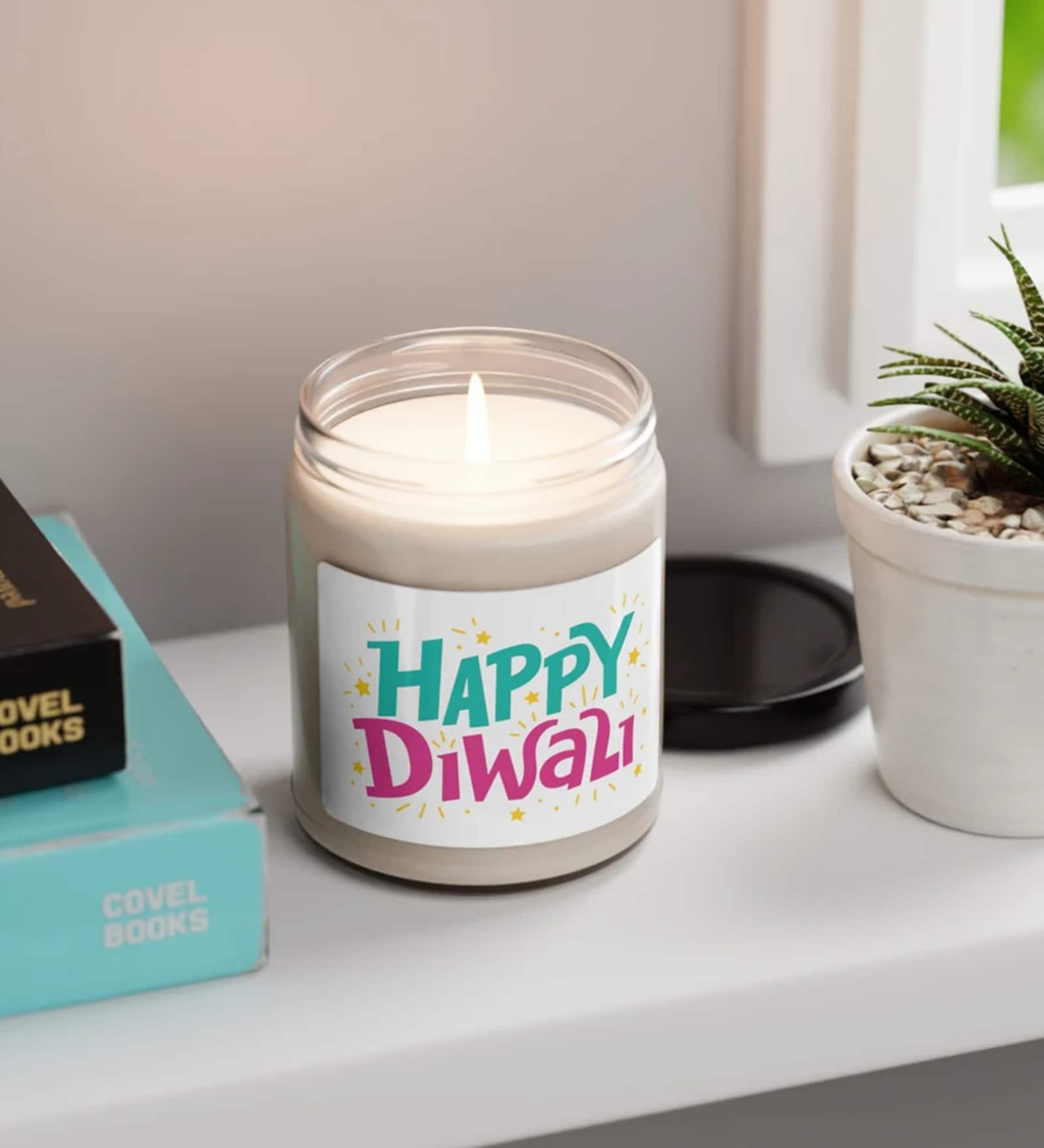 Grape Scented Diwali Festive Gifting Glass Jar Candle