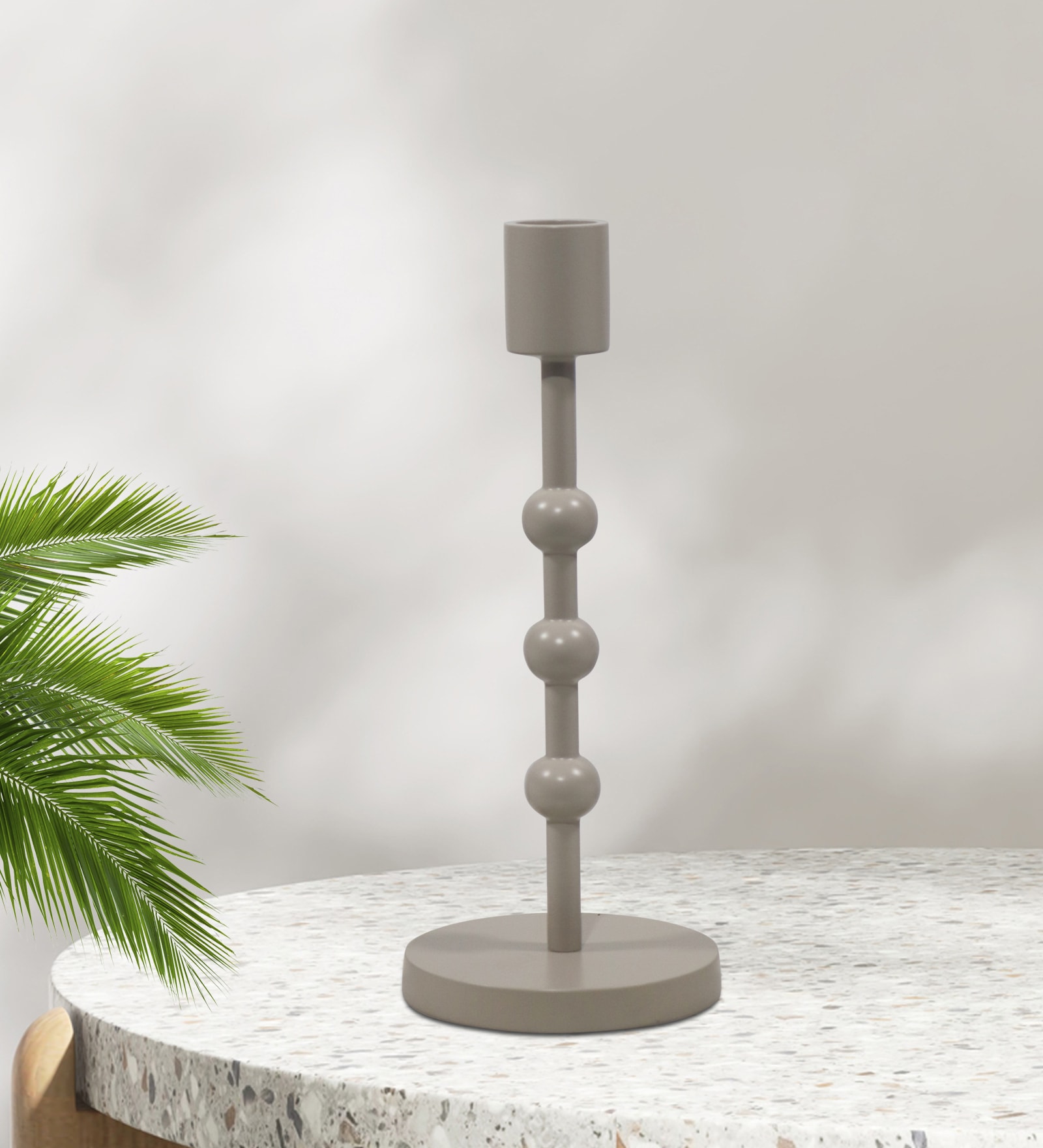 Gray Aluminium Candle Holder