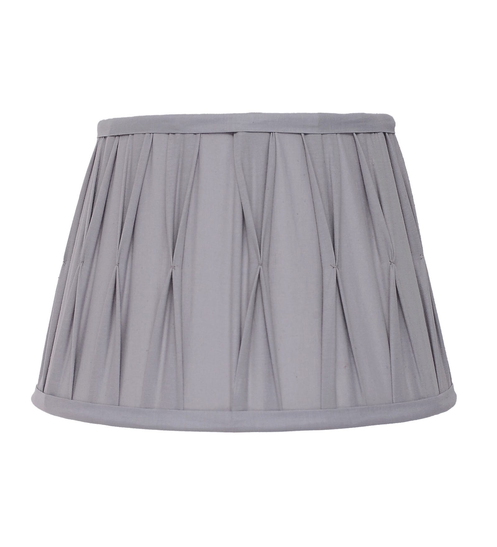 Smokey Grey Cottan Fabric Pleated Lampshade