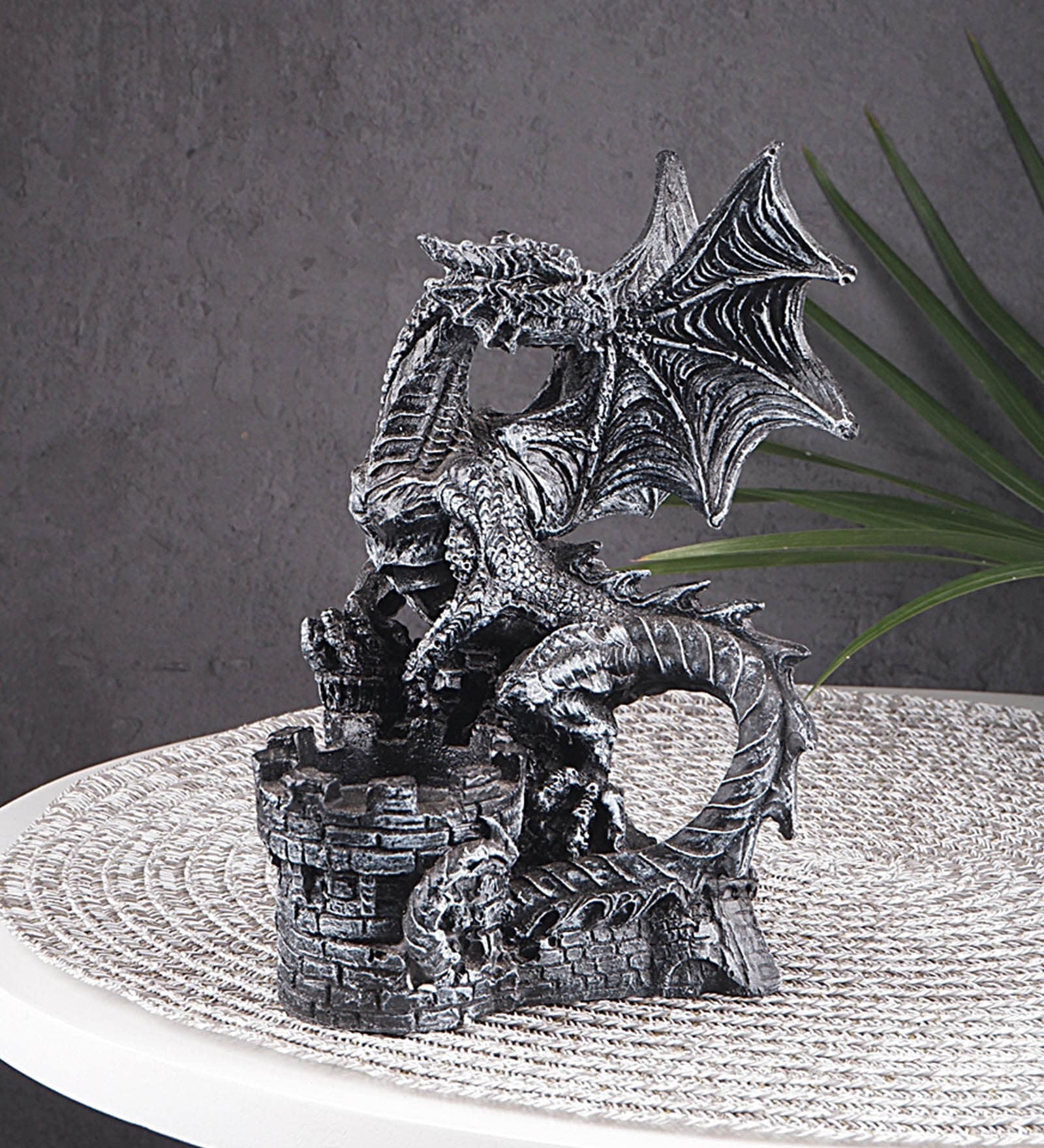 Grey Dragon Figurine