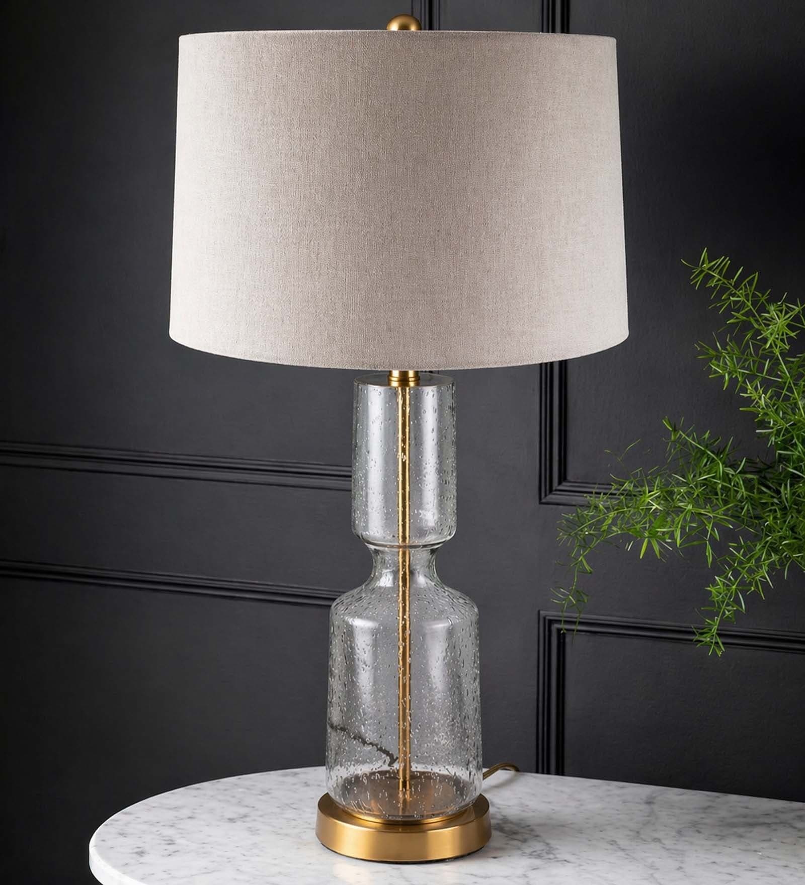 Gray Glass Celeste Luxe Glass Lamp