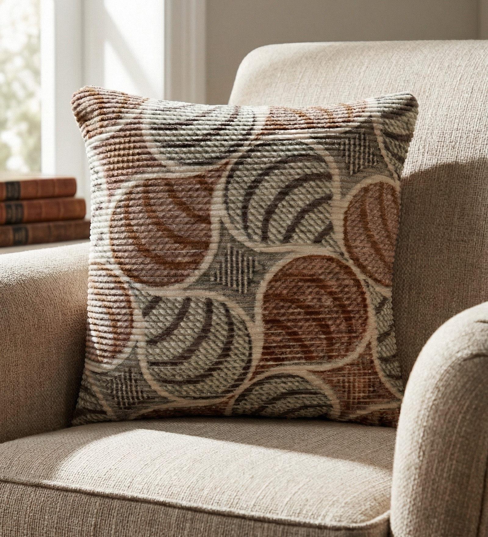 Grey Polyester Floral 18x18 inches Cushion Cover