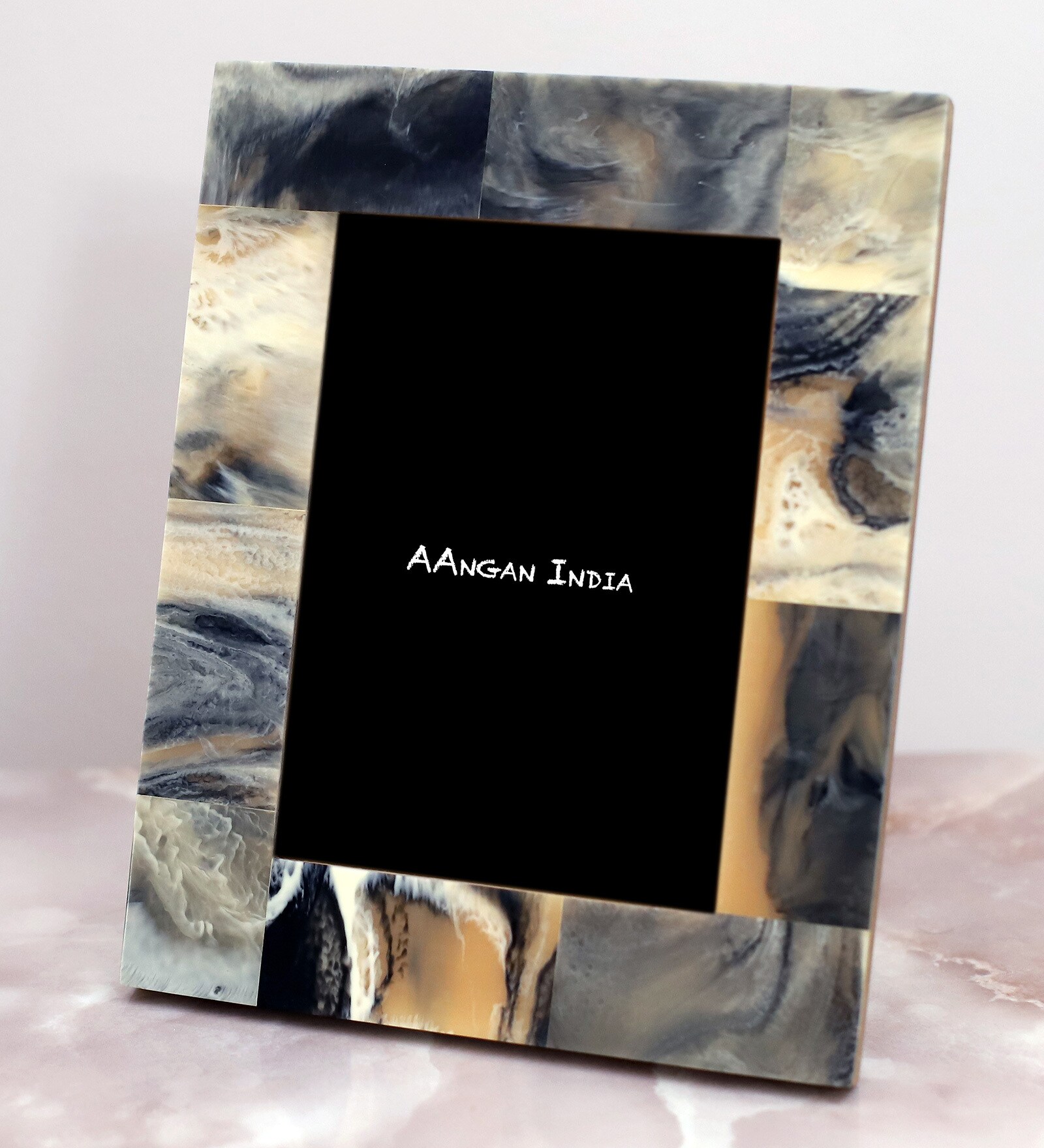 Gray Resin Handcrafted Photo Frame