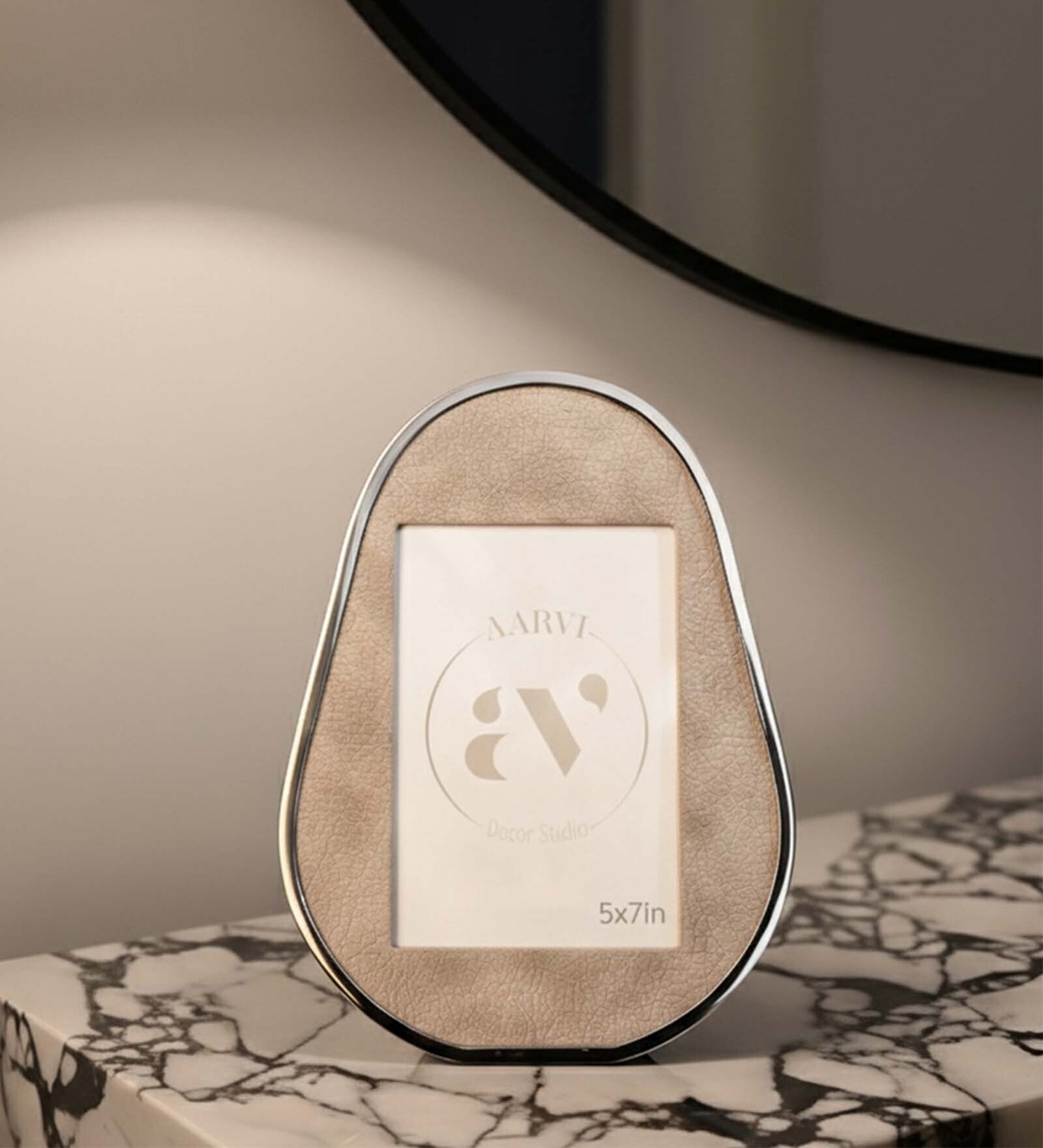 Gray Urban Leather Wall And Tabletop Photo Frame 5X7Inches