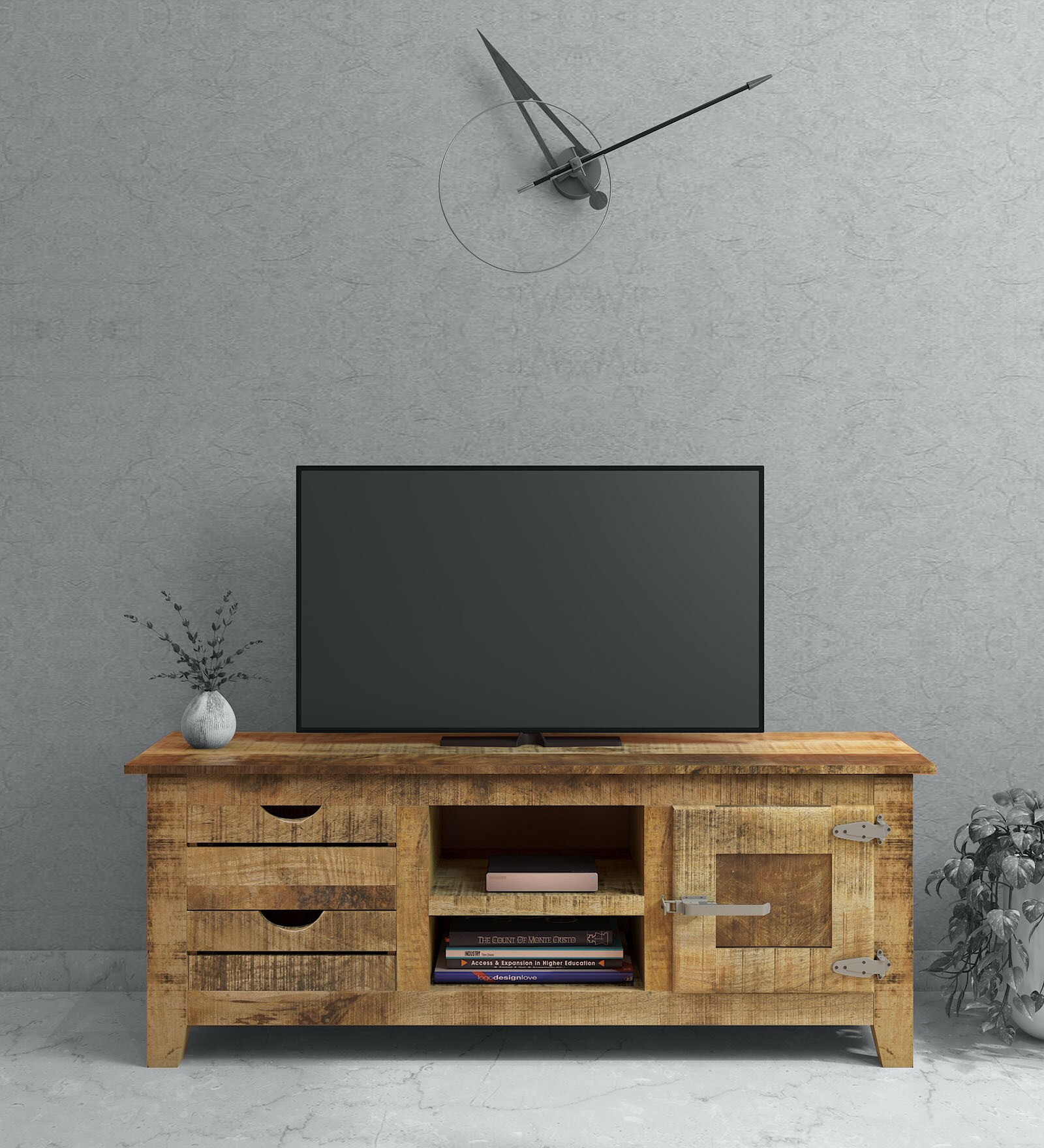 Buy Grayson Solid Wood TV Console By Bohemiana Online Industrial TV