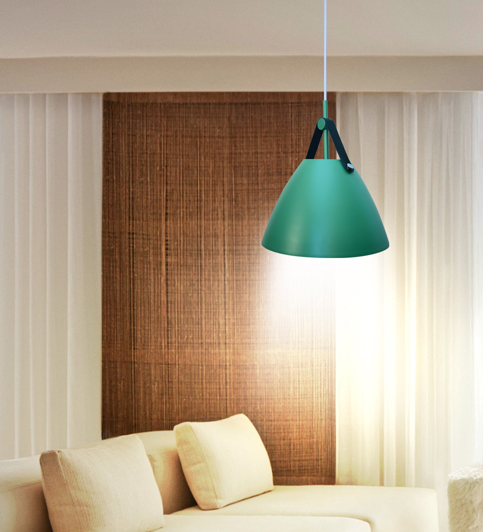 Octivia Green Metal Hanging Light