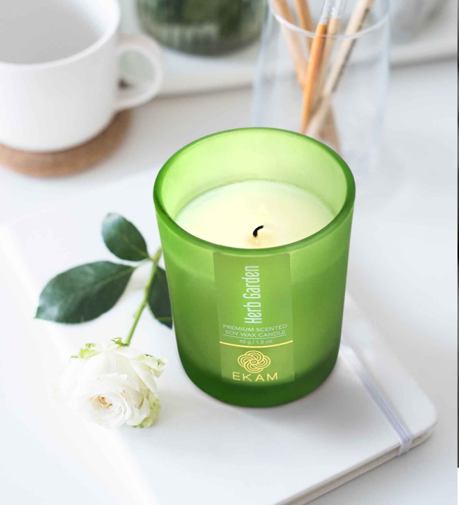 Buy Herb Garden Shot Glass Soy Wax Scented Candle at 26 OFF by EKAM