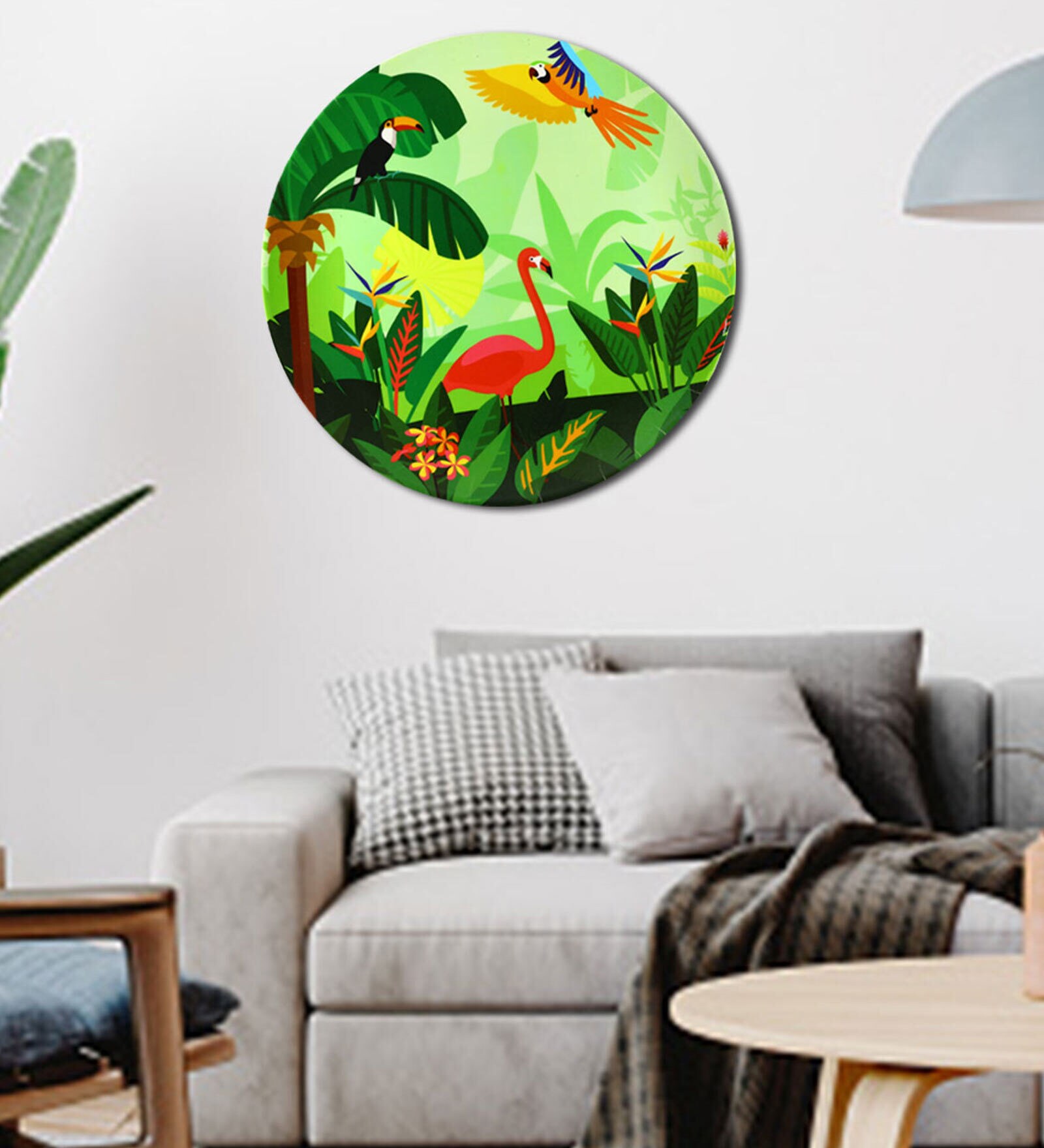 Green Ceramic Decorative Wall Plate